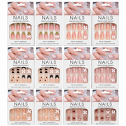 Set mixt unghii false autoadezive press-on, set A (12cutii)