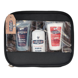 Gentuta cosmetica pentru barbati Gloss! Barber Aloe Vera & Peppermint, cu gel de dus, sampon si balsam dupa ras, 200 ml
