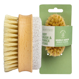 Perie exfolianta pentru corp cu piatra ponce 2 in 1, IDC Institute, 35127