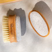 Perie exfolianta pentru corp cu piatra ponce 2 in 1, IDC Institute, 35127