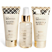 Set body mist, crema maini si lotiune corp Scented Bath Gold Hand Care, IDC Institute 42132, 295 ml