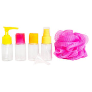 Set recipiente pentru calatorii si borseta 90001 Neon Travel, IDC Institute