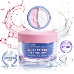 Cremă facială Dual Effect zi & noapte, cu Acid Hialuronic & Retinol,Idc Institute, 90380