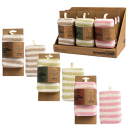 Set 12 Bureti de baie exfolianti din fibre de bambus, multicolori, IDC Institute, 91022