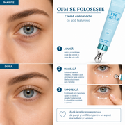 Crema pentru conturul ochilor cu Acid Hialuronic si aplicator metalic, IDC Institute, 15 g, 99033
