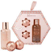 Set cadou pentru ingrijire corporala si baie Bronze Sandalwood & Cardamom, IDC Institute, 160 g, 99279