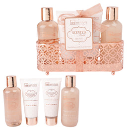 Set cadou pentru ingrijire corporala si baie Bronze Sandalwood & Cardamom, IDC Institute, 300 ml, 99282, 4 piese