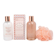 Set cadou pentru ingrijire corporala si baie Bronze Sandalwood & Cardamom, IDC Institute, 99285, 4 piese, in cosulet