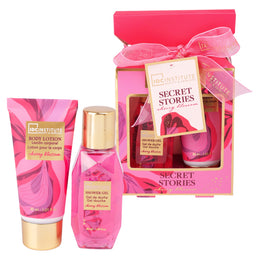 Set cadou pentru ingrijire corporala si baie Secret Stories Cherry Blossom, IDC Institute, 80ml, 99288