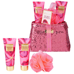 Set cadou pentru ingrijire corporala si baie Secret Stories Cherry Blossom, IDC Institute, 160ml, 99295
