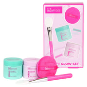 Set 4 produse pentru hidratare, luminozitate si rasfat facial Glissy, IDC Institute