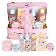 Set cadou pentru baie si ingrijirea corpului Petits Délices Briefcase, 7 produse, 690 ml + 150 g, IDC Institute, 99329