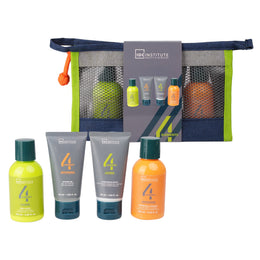 Set cadou pentru barbati cu produse de ingrijire si borseta, 4 piese, IDC Institute Men 4 Elements, 99347