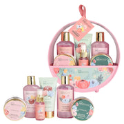 Set cadou pentru ingrijire corporala si baie Scented Garden Wildflowers, IDC Institute, 99310, 6 piese, Cos metalic