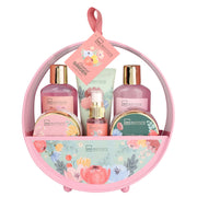 Set cadou pentru ingrijire corporala si baie Scented Garden Wildflowers, IDC Institute, 99310, 6 piese, Cos metalic