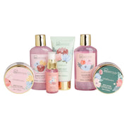 Set cadou pentru ingrijire corporala si baie Scented Garden Wildflowers, IDC Institute, 99310, 6 piese, Cos metalic