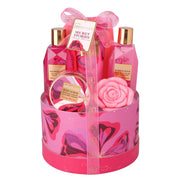 Set cadou pentru ingrijire corporala si baie Secret Stories Cherry Blossom, IDC Institute, 630g, 99297