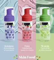 Set demachiant spuma bifazic pentru curatarea fetei Skin Food, 16 bucati, diverse sortimente, 120 ml, Idc Institute, 44130