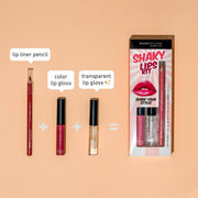 Set gloss si creion de buze Shaky, Matte & Glossy, 60749, Roz inchis, Magic Studio, 2 g