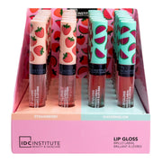 Set 24 luciu de buze cu aroma de capsuni si pepene verde 26029, IDC Institute