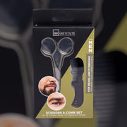 Set barbati, foarfeca si pieptan pentru ingrijire faciala, 90300, IDC Institute