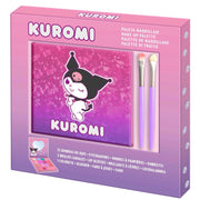 Paleta de farduri Kuromi cu pensula si buretel pentru machiaj, Sanrio, 4063