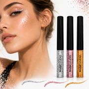 Set 3 bucati Eyeliner liquid Glitter Magic Studio 24192, argintiu, auriu, roz, 10.5 ml