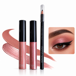Set creion si fard lichid de pleoape Matte & Metal Magic Studio Roz 60751N1