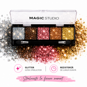 Paleta sclipici pentru pleoape Pressed Glitter, Magic Studio, 68029