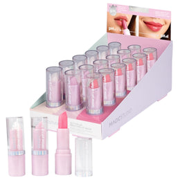 Set mix 18 bucati Balsam de buze cu sclipici si efect pH, Magic Studio, 68343