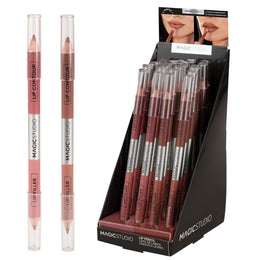 Set Mix 24 Bucati Creion Contur si Umplere Buze 2 in 1, Lip Contour Duo, Magic Studio, 90463