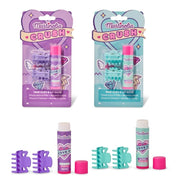 Pachet 2 Set balsam de buze cu aroma de bezele & afine si agrafe asortate Crush Martinelia 11101, 4 g