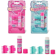 Pachet 2 Set balsam de buze cu aroma de bezele & capsuni si agrafe asortate Crush Martinelia 11101, 4 g
