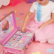 Trusa de machiaj Little Unicorn Mega Carry On Case, Martinelia, 44342, 52 piese, cu troler si oglinda