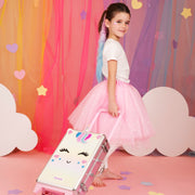 Trusa de machiaj Little Unicorn Mega Carry On Case, Martinelia, 44342, 52 piese, cu troler si oglinda