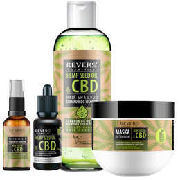 Pachet ingrijire par cu ulei natural de canepa CBD, Revers