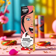 Mascara Colorată 3în1, pentru par, gene si sprancene, Candy Pink, Trendy, Venita, 13 g
