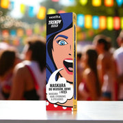 Mascara Colorată 3în1, pentru par, gene si sprancene, Cosmic Blue, Trendy, Venita, 13g