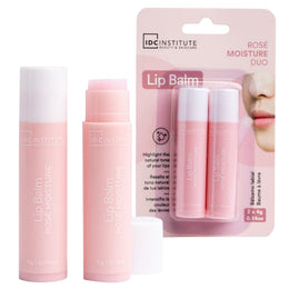 Set 2 balsam de buze cu hidratare intensa Moisture Rose Duo IDC Institute 42102, 2x4 g