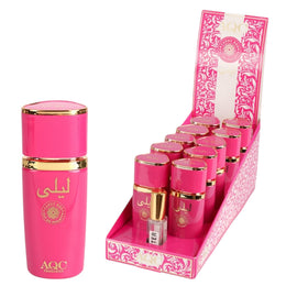 Set 10 bucati + tester Apa de toaleta pentru femei Leila Candy Red , AQC, 26167, 60 ml