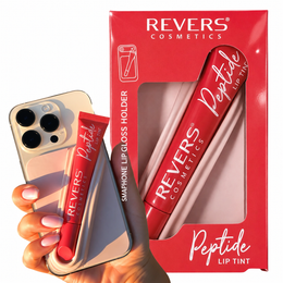 Ulei de buze nuantator cu peptide+ suport telefon, 05 Coral Crush, Revers, 10ml