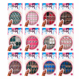 Set mixt unghii false autoadezive press-on, set A (12cutii)
