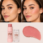 Blush crema stick cu efect natural, Soft Rose 02, She Glam, Revers, 10g