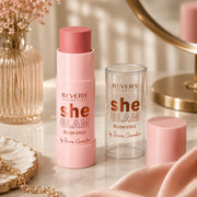 Blush crema stick cu efect natural, Soft Rose 02, She Glam, Revers, 10g