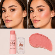 Blush crema stick cu efect fresh glow 01 Sparkle Blossom, She Glam, Revers, 10g