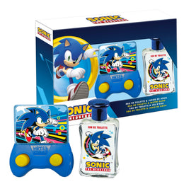 Set cosmetic pentru baieti, Sonic the Hedgehog cu apa de toaleta 50 ml si joc cu inele, Sega, 1905