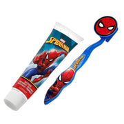 Set ingrijire dentara pentru copii, pahar, pasta de dinti, periuta si etui, Spiderman, 2567