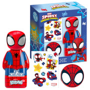 Set de baie pentru baieti, Spidey and His Amazing Friends, cu gel de dus 3 in 1, 300 ml, bomba de baie 100 g si tatuaje, Marvel, 2571