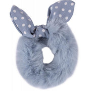 Set doua elastice de par Top Choice 25983, Puffy dots (1 roz + 1 gri)