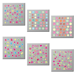 Stickere pentru unghii, set de 6 folii, Top Choice 42294